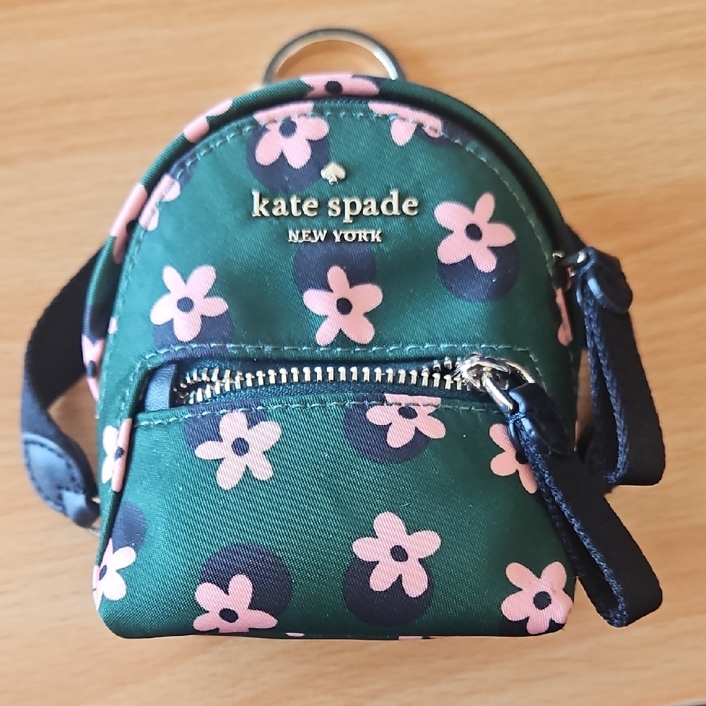 Kate Spade Green and Pink Floral Key Holder